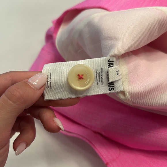 NWT JACQUEMUS La Robe Bari cutout linen minidress - Picture 10 of 11